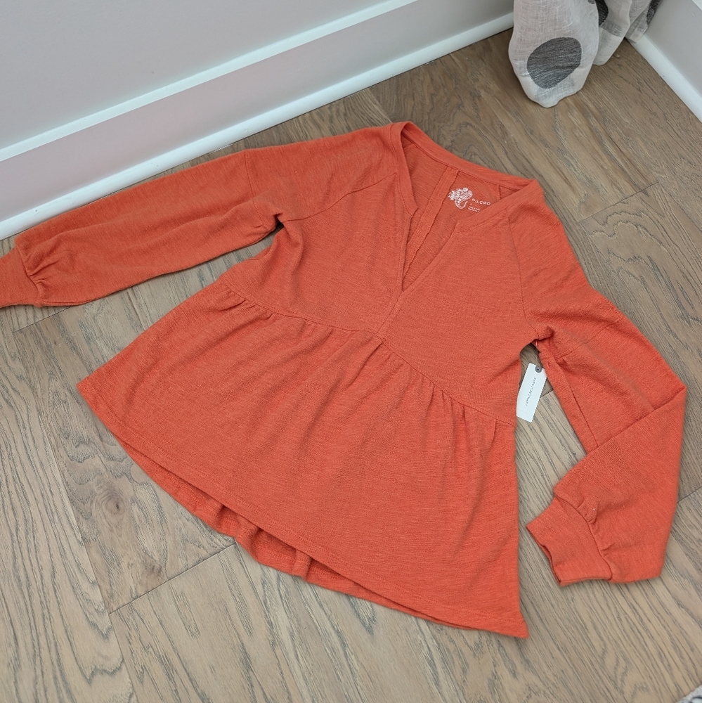 NWT Pilcro by Anthropologie Brushed Terry Top Tunic Women's S